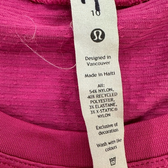Lululemon Sonic Pink Swiftly Tech Long Sleeve 2.0 shirt size 10 - Picture 6 of 7